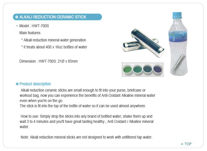 Alkali reduction ceramic stick